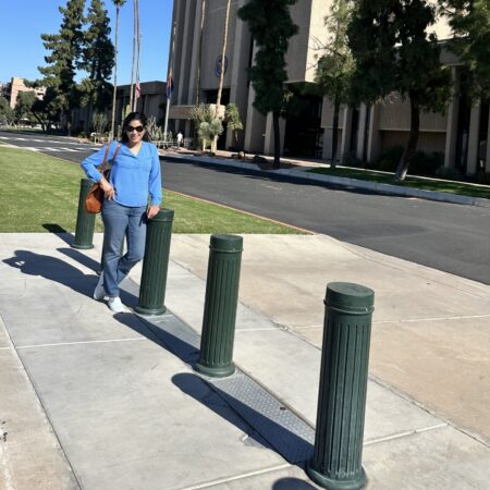 woman-standing-by-bollards