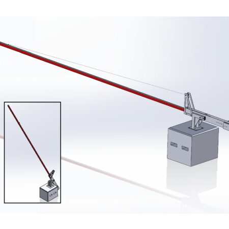 mobile drop arm vehicle barrier