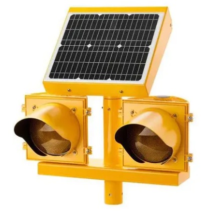 dual flashing large beacon warning signal