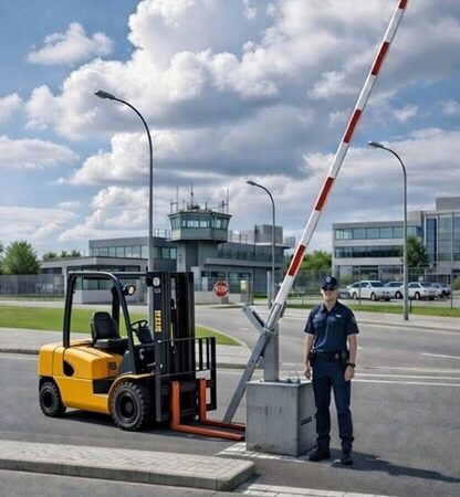 concrete base drop arm