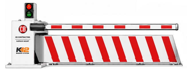 single buttress surface mount wedge barrier